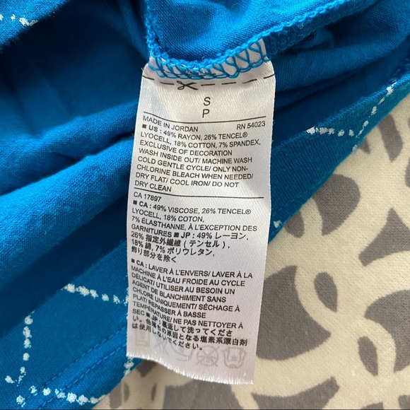 BANANA REPUBLIC LUXE TOUCH BLUE T-SHIRT - Picture 5 of 6